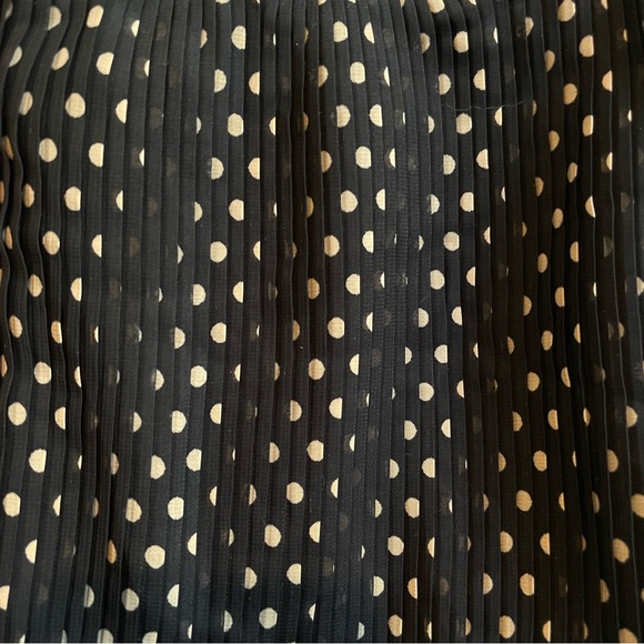 Black and brown polka dots chiffon pleated skirt (size s) - Picture 3 of 3